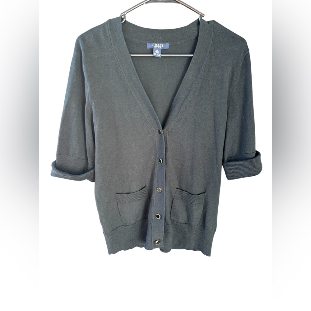 Chaps Women's Black Cardigan Sweater